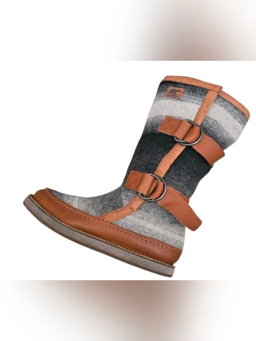 Sorel Chipahko Women's Boots 9 Combo Wool & Leather Knee-High Southwestern